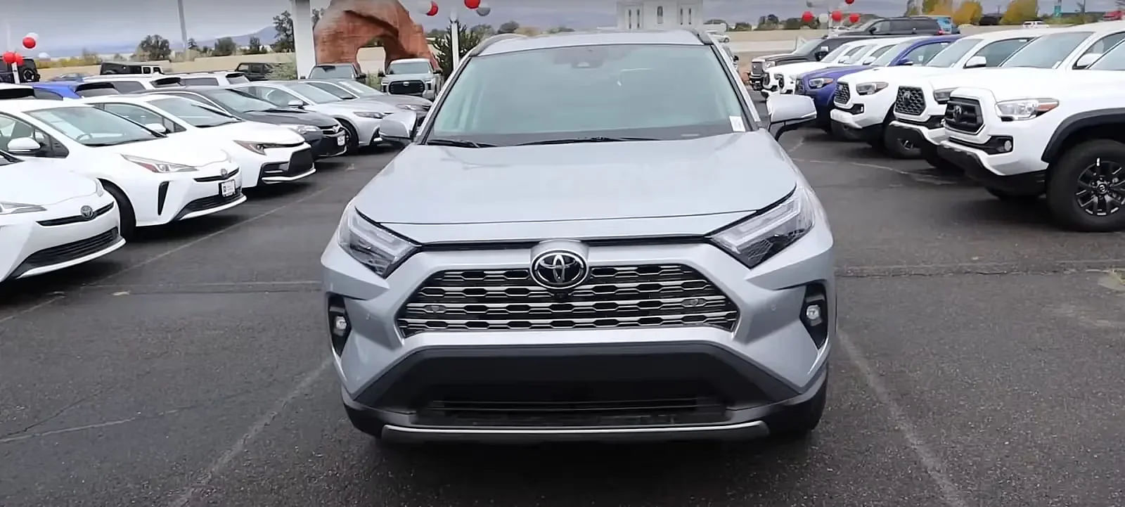 Silver 2024 Toyota RAV4 SUV Front Profile