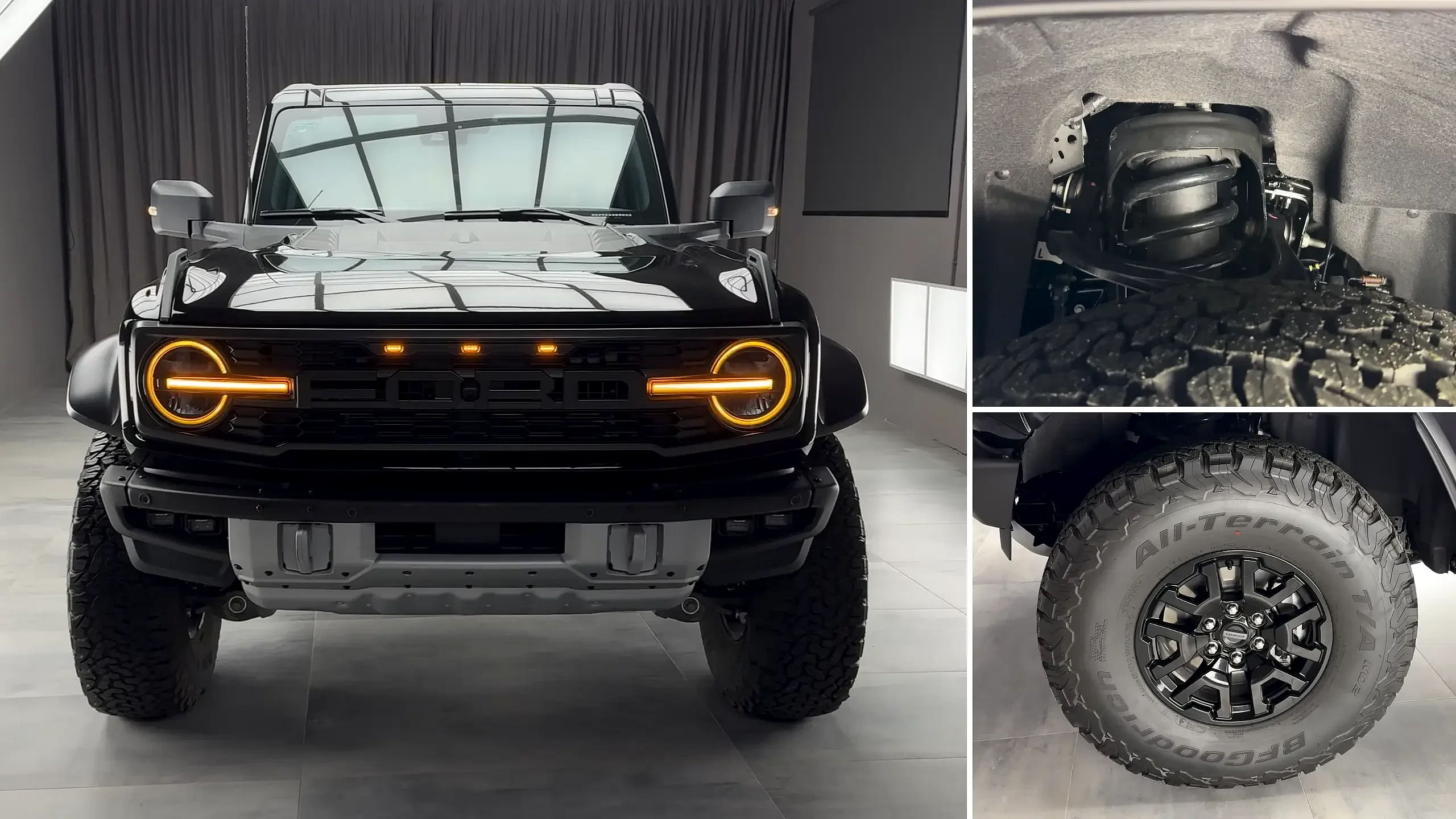 2024 Ford Bronco Raptor Front Fascia, wheels and fox shocks