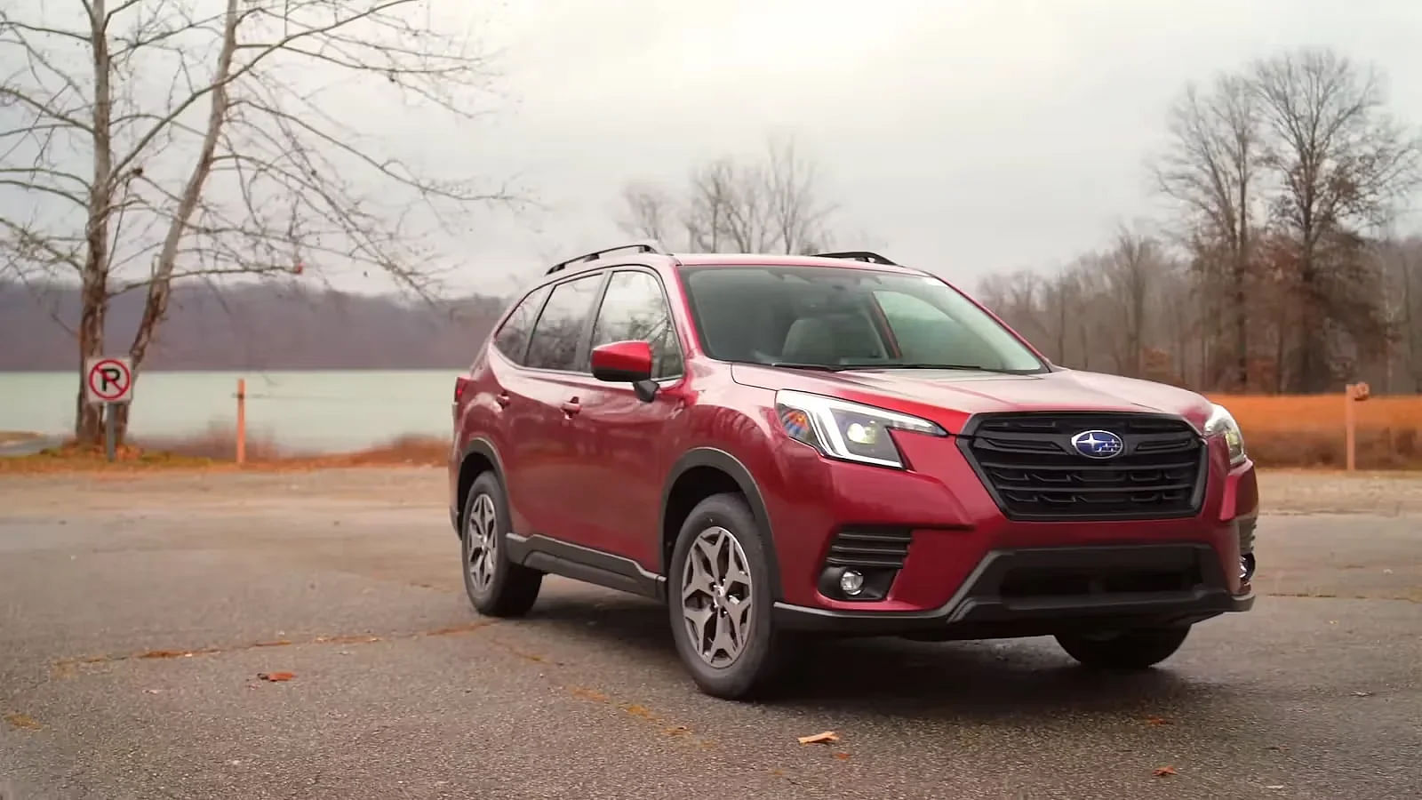 Red 2024 Subaru Forester Front Quarter Photograph